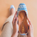 Load image into Gallery viewer, Blue Bliss Jutti