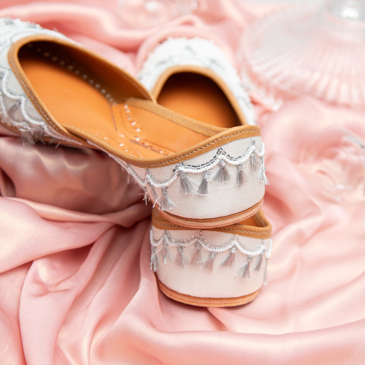 Stylish Mojdi Girl Beautiful Springs, Combo Of White Mojari With