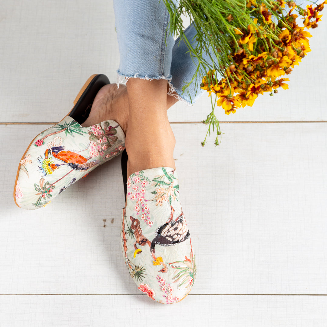 Enchanting Mist, women's mules, mule shoes for women