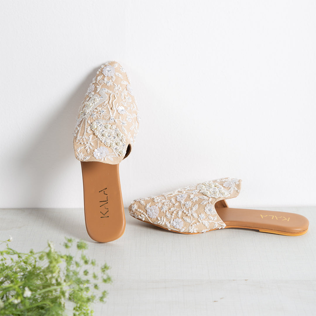 Ivory Dreams, women's mules, mule shoes for women