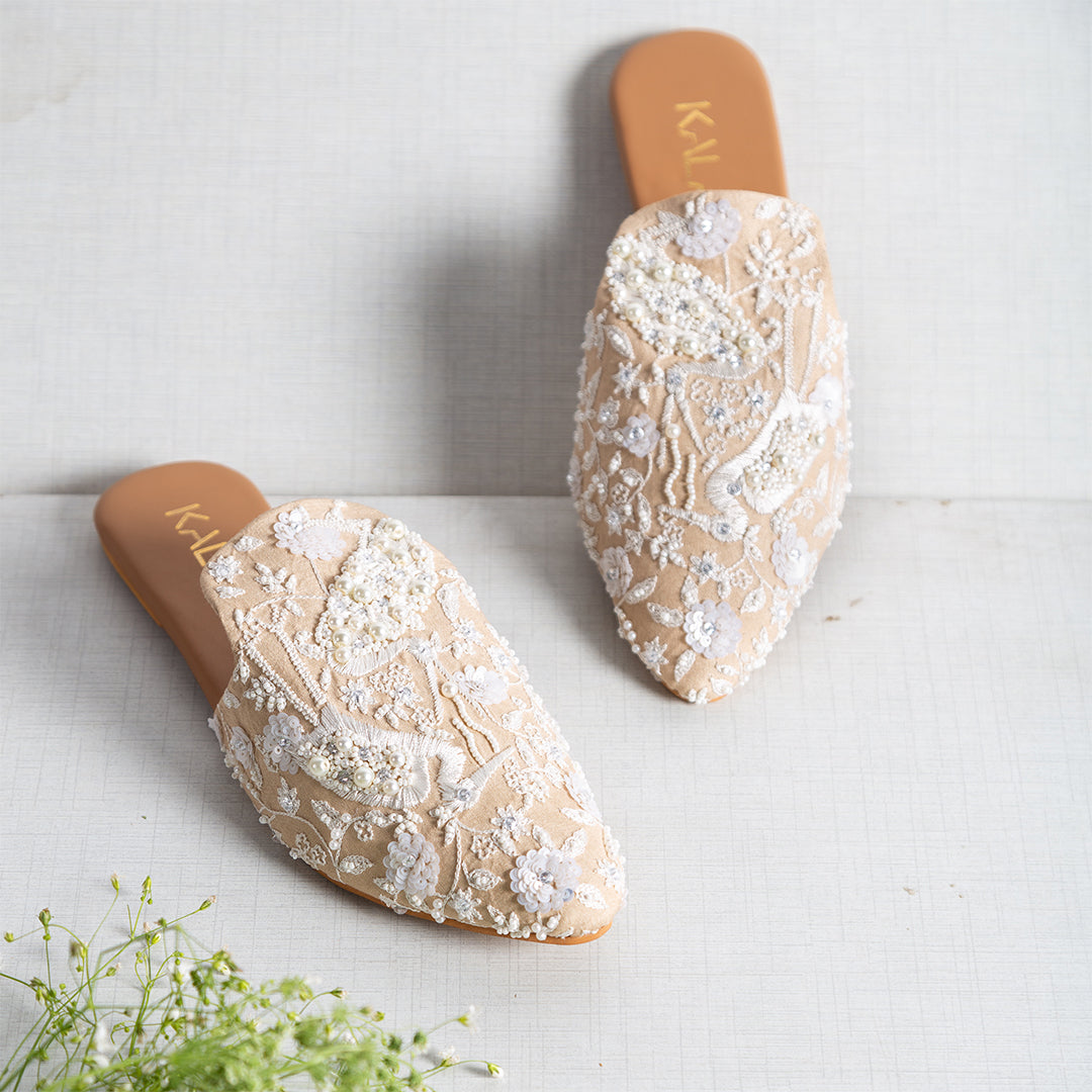 Ivory Dreams, women's mules, mule shoes for women