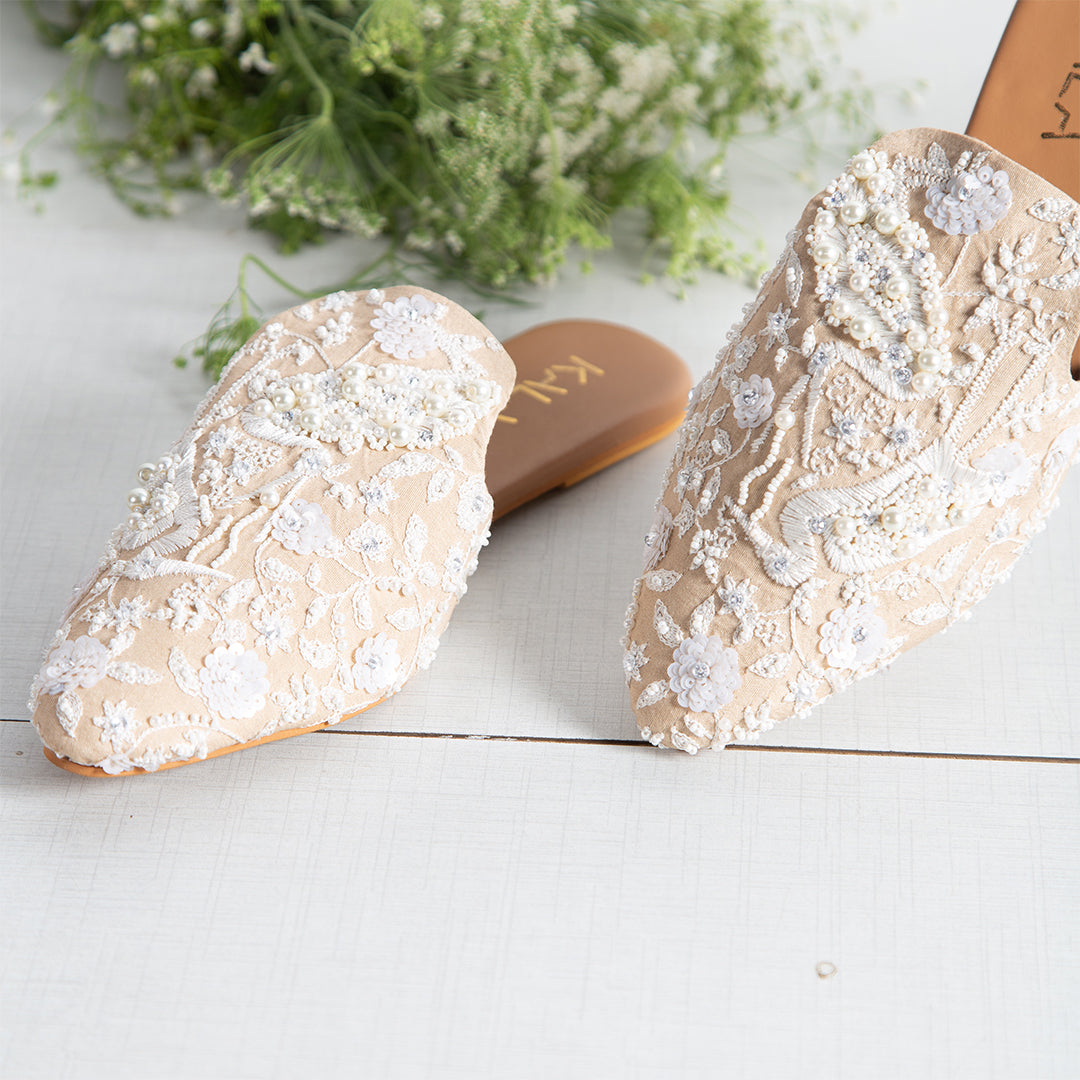 Ivory Dreams, women's mules, mule shoes for women